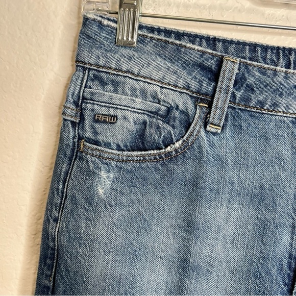 G-Star Raw Jeans Women 26 Boyfriend Patched Velvet Midge Sec High Waist B25 - Picture 6 of 12